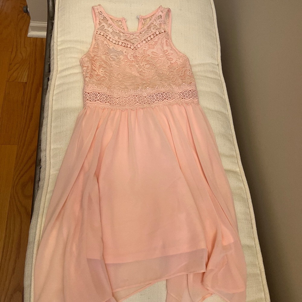 Peach formal dressy dress, Girls
